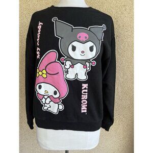 Sanrio Kuromi My Melody Sweatshirt Womens Medium Black Hello Kitty Gorpcore